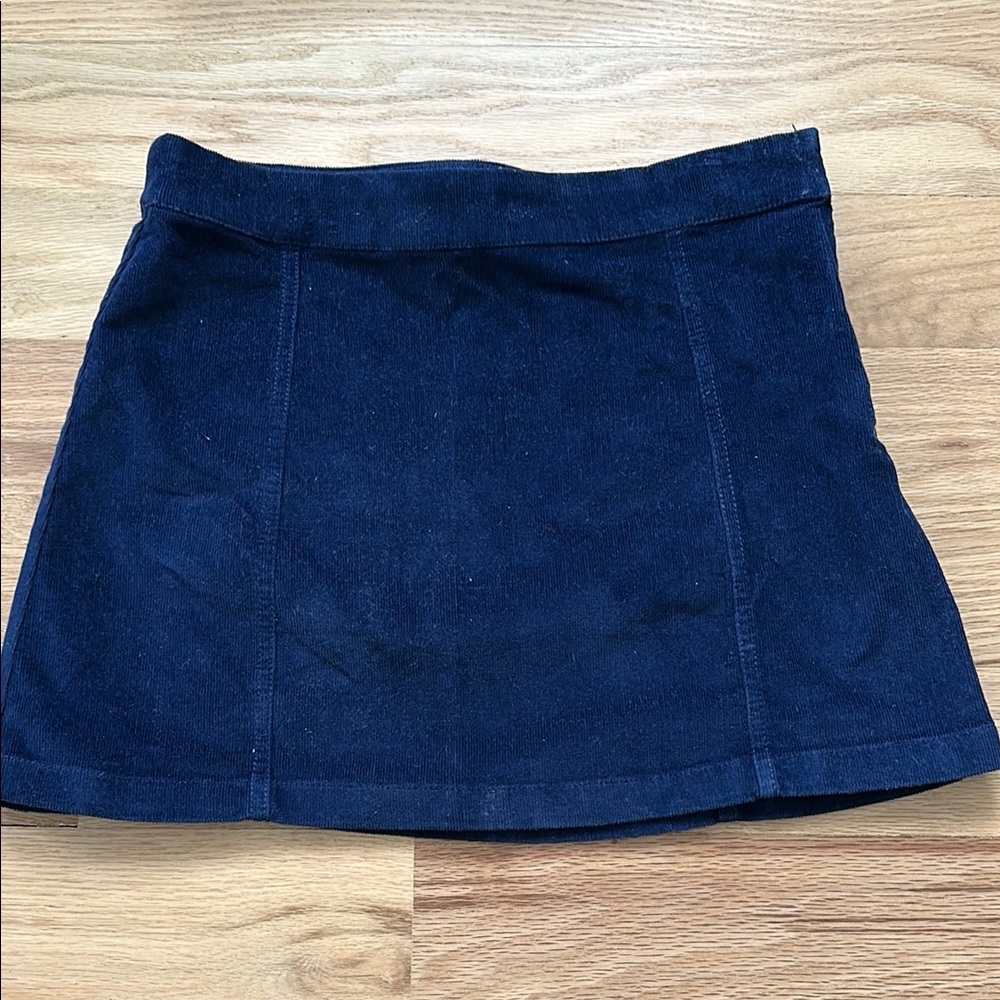 Crewcuts J. Crew navy corduroy side zip skirt, adjustable waist, girls sz 12.